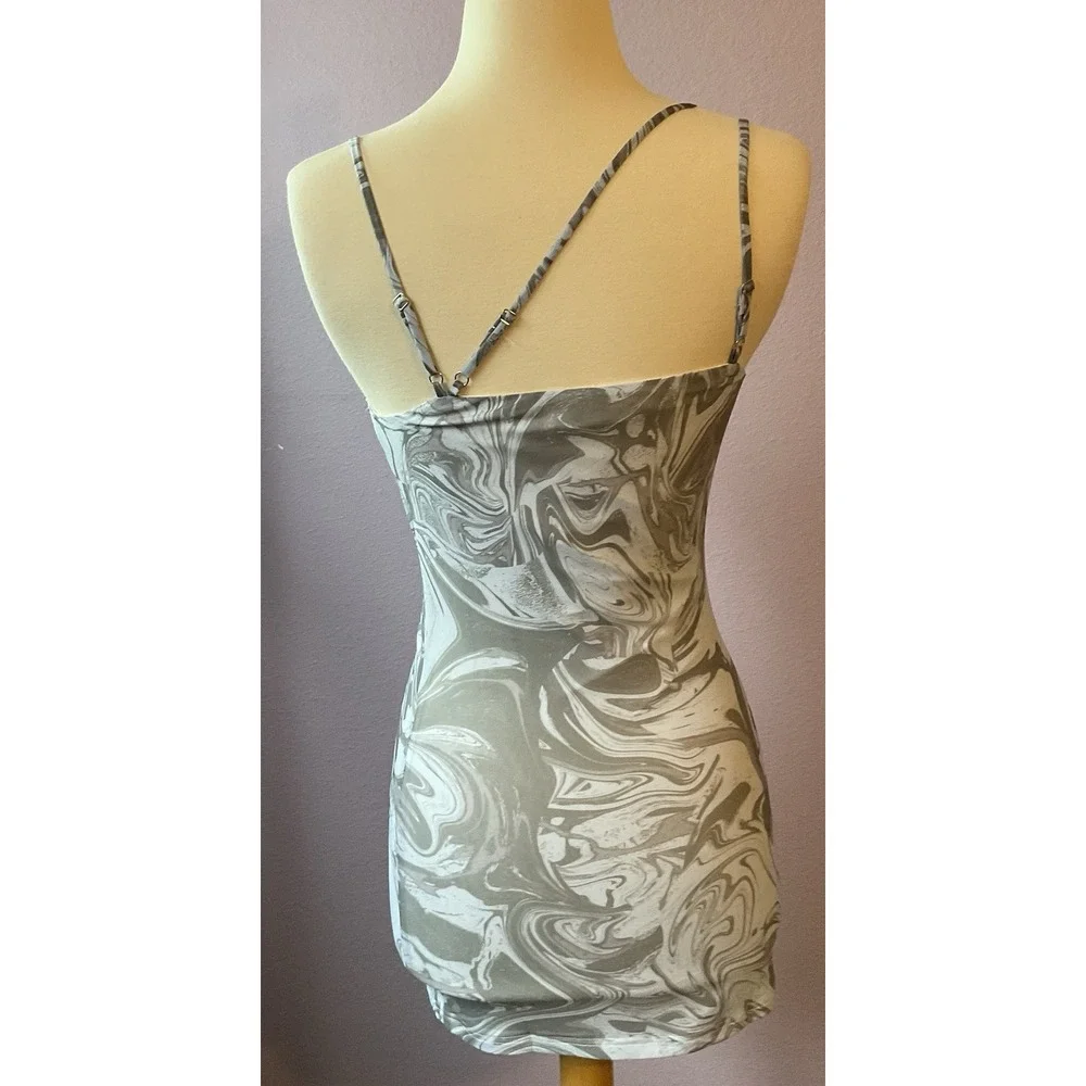 Edit By Nine Blue Grey Gray Bodycon Mini Dress Medium New‎